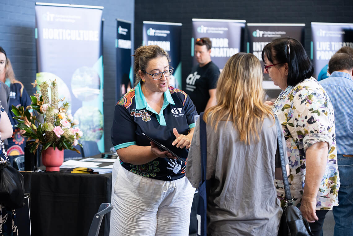Staff providing career advice at CIT Open Day