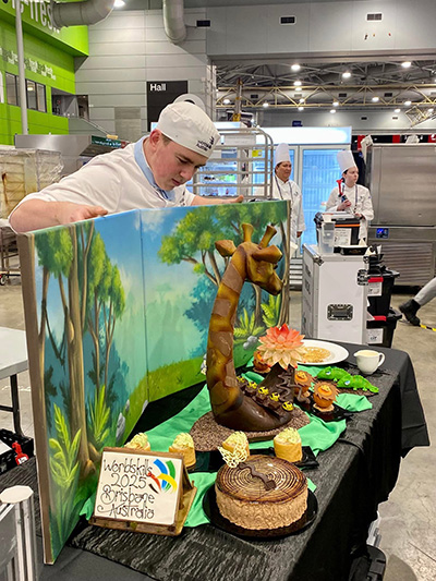 William Nickl with his first place creation